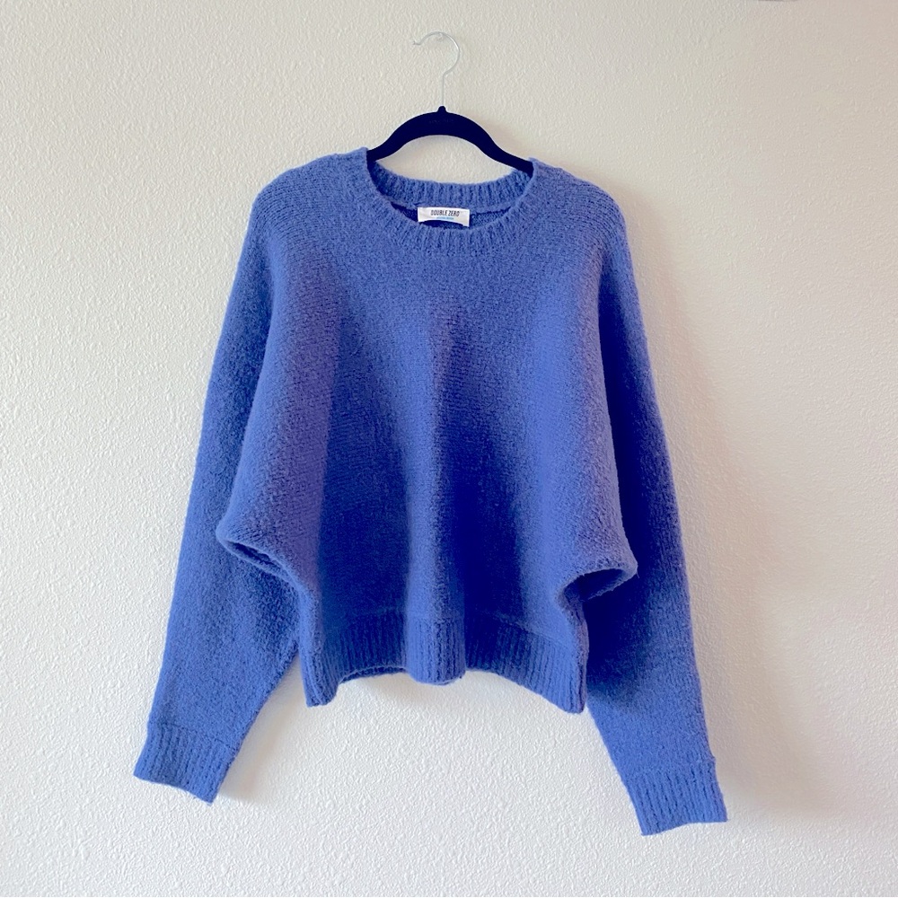 Periwinkle Blue Bat Wing Sweater